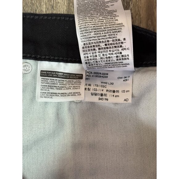 Levi's 559 Jeans Men's 40X30 Black Relaxed Fit Straight Leg Flex Dark Stretch - Picture 8 of 12